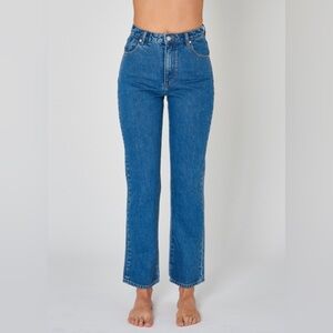 NWT ROLLA'S Original High Rise Straight Jeans Ashley Blue 25 2